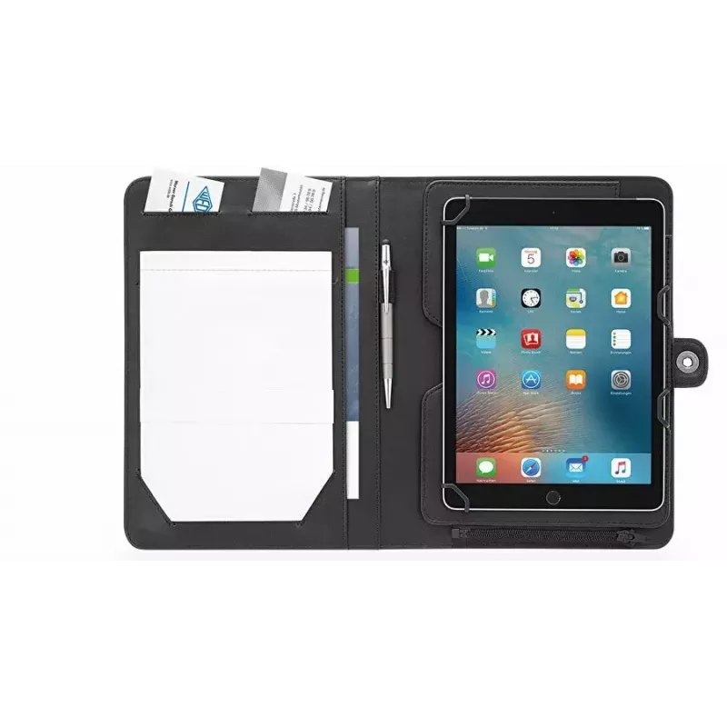 WEDO 58 6901 Accento Tablet-Organizer, A5, Kunstleder, für Tablets von 9,7–10,5 Zoll, schwarz