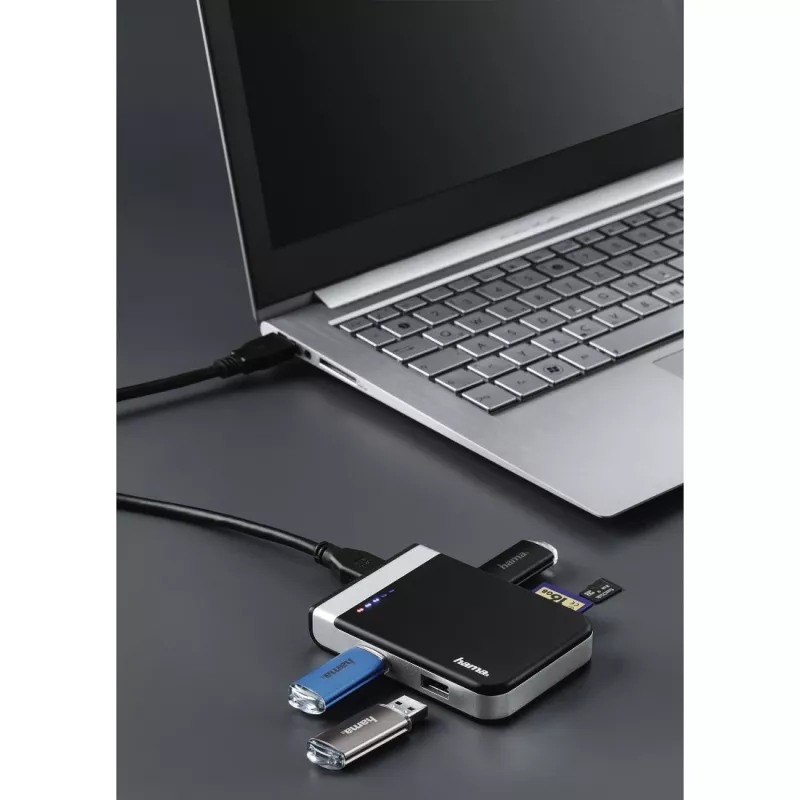 Hama 00054546 Kartenleser USB 3.2 Gen 1 (3.1 Gen 1) Type-A/Type-C Schwarz, Silber