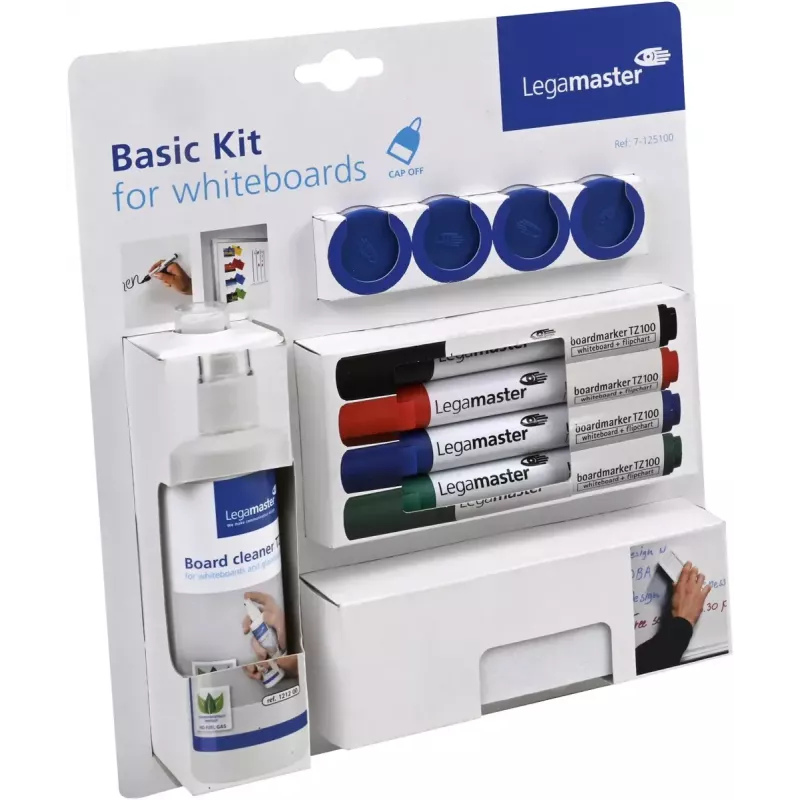 Legamaster BASIC 7-125100 Whiteboard-Zubehörset, 10-teilig, für Legamaster UNIVERSAL, mehrfarbig, 226×45×255 mm