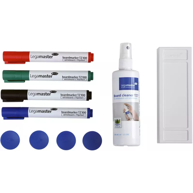 Legamaster BASIC 7-125100 Whiteboard-Zubehörset, 10-teilig, für Legamaster UNIVERSAL, mehrfarbig, 226×45×255 mm