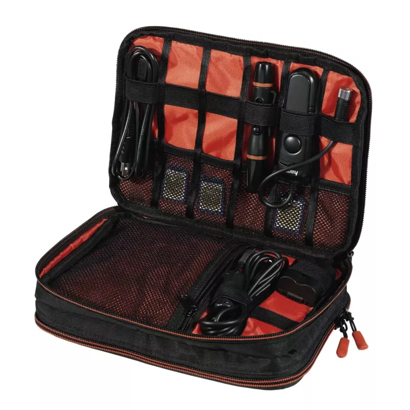 Hama Fancy Organiser L Tasche für Kamerazubehör, PolyTex, schwarz