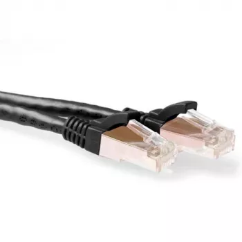 ACT Schwarz 25 Meter SFTP CAT6A Patchkabel rastnasenfrei mit RJ45-Steckern