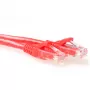 ACT Red 0.25 meter U/UTP CAT6A Patchkabel mit RJ45-Steckern und Knickschutztülle