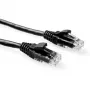 ACT Schwarz 0,25 Meter U/UTP CAT6 Patchkabel rastnasenschutz mit RJ45-Steckern