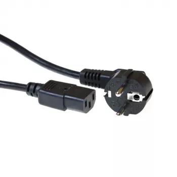 ACT Netzkabel CEE 7/7 Stecker (gewinkelt) - C13 schwarz 2 m