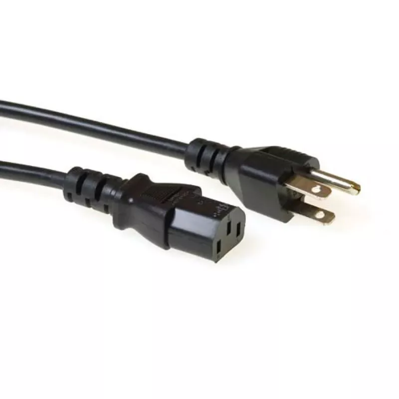 Netzkabel ACT Powercord USA-Stecker – C13 schwarz 2,5 m