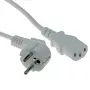 ACT Netzkabel CEE 7/7 Stecker (gewinkelt) - C13 weiß 5 m