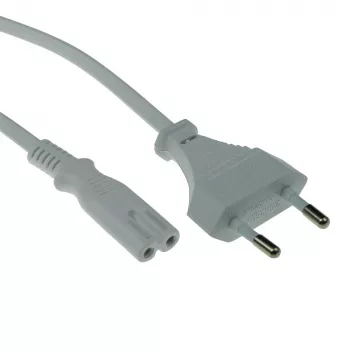 Netzkabel Euro-Stecker - C7-Buchse weiß 1,5 m ACT AK5240