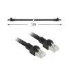 ACT Schwarz 1 meter S/FTP CAT7 PUR flex Patchkabel snagless mit RJ45-Steckern (CAT6A-kompatibel)