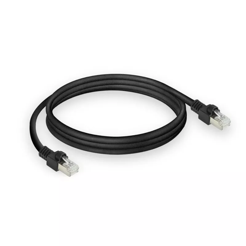 ACT Schwarz 3 Meter S/FTP CAT7 PUR Flex-Patchkabel rastnasenschutz mit RJ45-Steckern (CAT6A-konform)