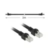 ACT Schwarz 3 Meter S/FTP CAT7 PUR Flex-Patchkabel rastnasenschutz mit RJ45-Steckern (CAT6A-konform)