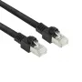ACT Schwarz 10 Meter S/FTP CAT7 PUR flex Patchkabel, rastnasenschutz, mit RJ45-Steckern (CAT6A-konform)