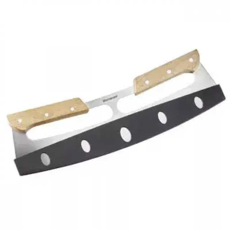 Westmark Pro Pizzaschneider, Edelstahl, Holzgriff, Silber/Braun