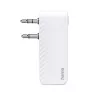 Hama 00014171 Bluetooth-Audiosender für Flugzeuge und universelle Nutzung, 10 h, AUX, Weiß