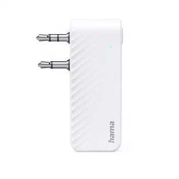 Hama 00014171 Bluetooth-Audiosender für Flugzeuge und universelle Nutzung, 10 h, AUX, Weiß