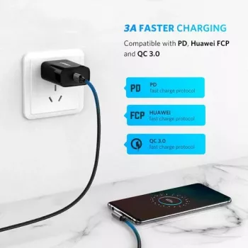 Ugreen 50123 USB-Kabel USB 2.0 1 m USB-C Schwarz, Silber