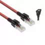 ACT Rot 1 Meter U/UTP CAT6A LSZH verriegelbares Patchkabel snagless mit RJ45-Steckern
