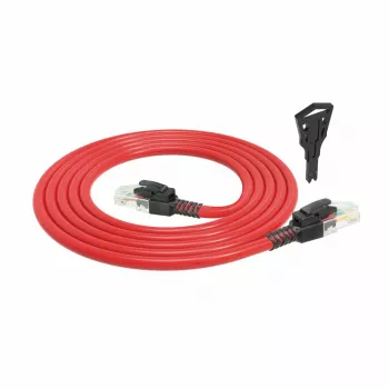 ACT Rot 3 Meter U/UTP CAT6A LSZH verriegelbares Patchkabel rastnasenfrei mit RJ45-Steckern