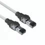 ACT Grau 1,5 m S/FTP CAT6A IDC 4PPoE / PoE++ 100 W LSZH Patchkabel rastnasenfrei mit RJ45-Steckern