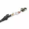 ACT Schwarz 3 Meter S/FTP CAT6A IDC 4PPoE / PoE++ 100W LSZH Patchkabel rastnasenschutz mit RJ45-Steckern