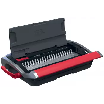 GBC CombBind® CB15 manuelle Bindemaschine, Kammbindemaschine, Manuell, 165 Blatt, Schwarz, Rot