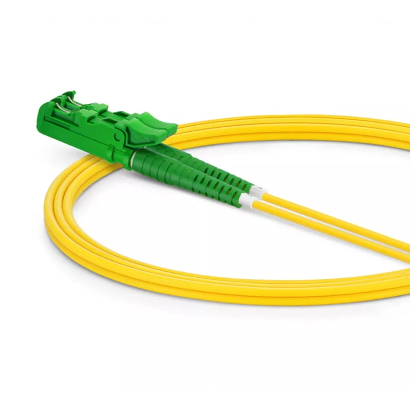 Glasfaser-Patchkabel EQUIP E2000/APC auf LC/APC 5,00 m SM Duplex OS2 Gelb