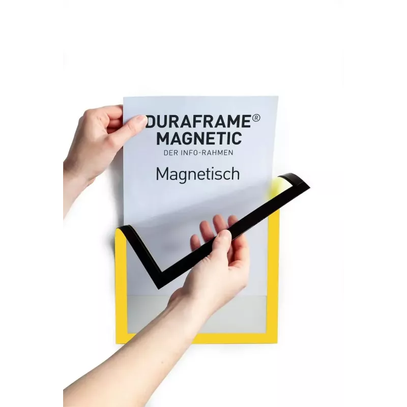 Durable DURAFRAME MAGNETIC A4 Infotafel, gelb, 5er-Pack (486904)