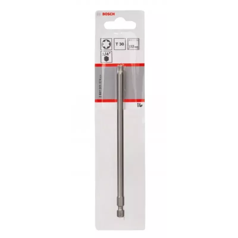 Bosch 2607001674 Torx-Schraubendrehereinsatz T30, extra hart, E 6.3, 1 Stk.