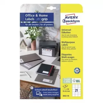 Selbstklebendes Etikett Rechteck AVERY 3652-10