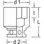 Gedore 1560557 Schlagringschlüssel, 1/2 in, Sechskant, 30 mm