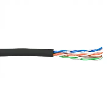 Patchkabel ACT CAT5E U/UTP Litze Schwarz 100m