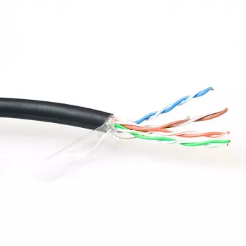 Patchkabel ACT CAT5E F/UTP LSZH Litze Schwarz 100 m