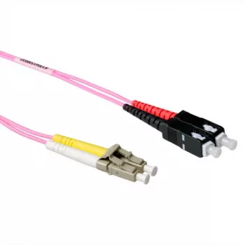 ACT 20 Meter LSZH Multimode 50/125 OM4 Glasfaser-Patchkabel Duplex mit LC- und SC-Steckern