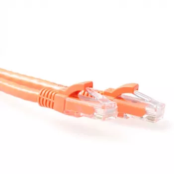 ACT Orange 10 Meter U/UTP CAT6A Patchkabel mit Knickschutz und RJ45-Steckern