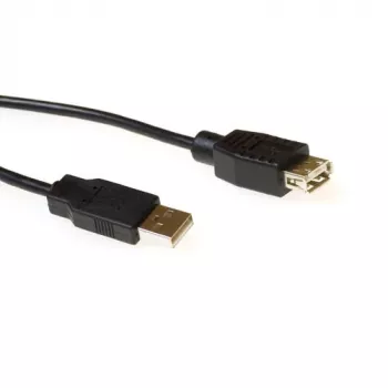 ACT USB 2.0 A Stecker - USB A Buchse schwarz 1,80 m