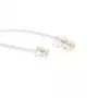 ACT Weißes 10-Meter-Flachtelefonkabel mit RJ11- und RJ45-Steckern