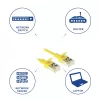 ACT Gelb 3 Meter LSZH U/FTP CAT6A Datacenter Slimline Patchkabel snagless mit RJ45-Steckern