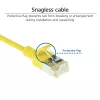ACT Gelb 5 Meter LSZH U/FTP CAT6A Rechenzentrums-Slimline-Patchkabel rastnasenfrei mit RJ45-Steckern