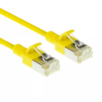 ACT Gelb 1.5 meter LSZH U/FTP CAT6A Datacenter Slimline Patchkabel, bündelfrei, mit RJ45-Steckern