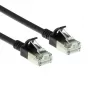 ACT Schwarz 1 Meter LSZH U/FTP CAT6A Rechenzentrums Slimline Patchkabel rastnasenfrei mit RJ45-Steckern