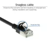 ACT Schwarz 1 Meter LSZH U/FTP CAT6A Rechenzentrums Slimline Patchkabel rastnasenfrei mit RJ45-Steckern