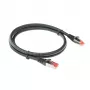 ACT Schwarz 10 Meter CAT6A U/FTP PVC hochflexibles, verhedderungsfreies Patchkabel mit RJ45-Steckern und Knickschutz