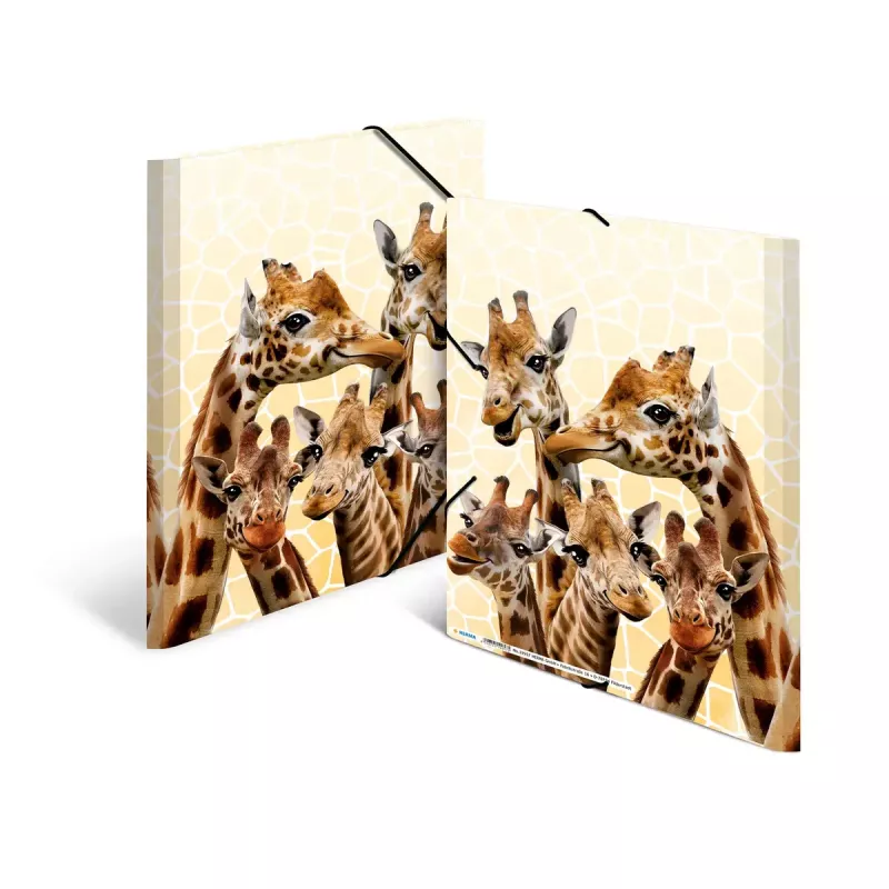 Herkömmliche Dokumentenmappe HERMA Giraffe Friends Polypropylen (PP) Mehrfarbig A4