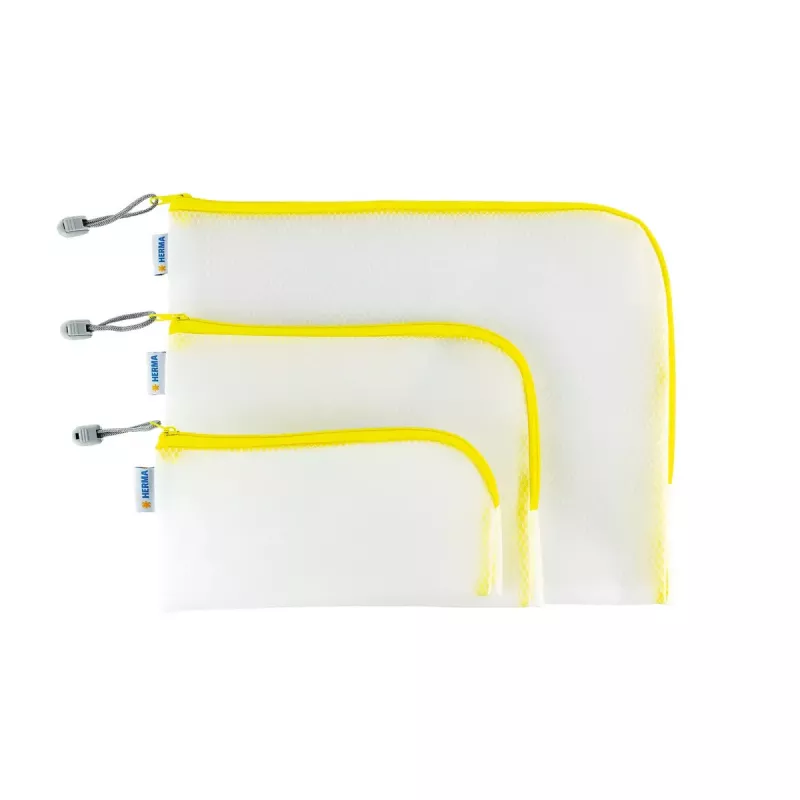 Federmäppchen HERMA 20005 Hart EVA Transparent Gelb 110x230mm