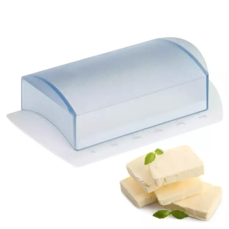 Westmark 21162270 Butterdose, Polypropylen (PP), 5,5 cm hoch, weiß/transparent