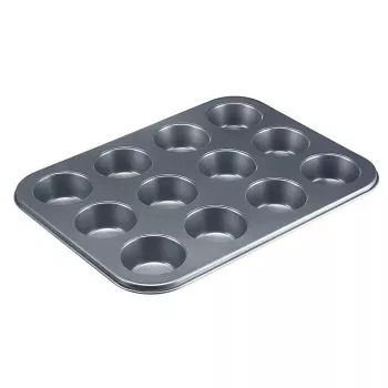 Westmark 32902270 Muffinbackform für 12 Muffins, rechteckig, Stahl, Schwarz
