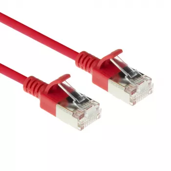 ACT rot 10 m LSZH U/FTP CAT6A Datacenter-Slimline-Patchkabel mit RJ45-Steckern