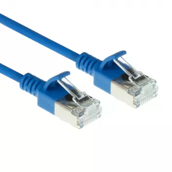 ACT Blau 10 Meter LSZH U/FTP CAT6A Rechenzentrums-Slimline-Patchkabel mit Rasthaken-RJ45-Steckern