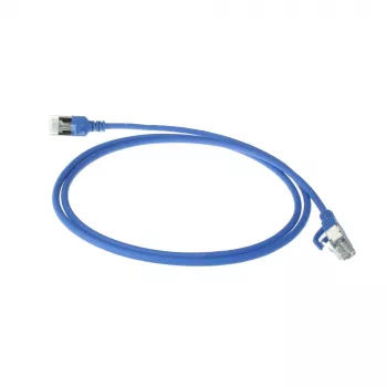 ACT Blau 10 Meter LSZH U/FTP CAT6A Rechenzentrums-Slimline-Patchkabel mit Rasthaken-RJ45-Steckern