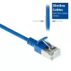 ACT Blau 10 Meter LSZH U/FTP CAT6A Rechenzentrums-Slimline-Patchkabel mit Rasthaken-RJ45-Steckern